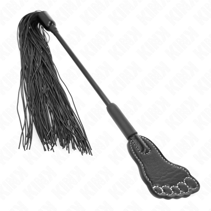 KINK - Paddle en Forme de Pied avec Martinet Noir - 31 cm