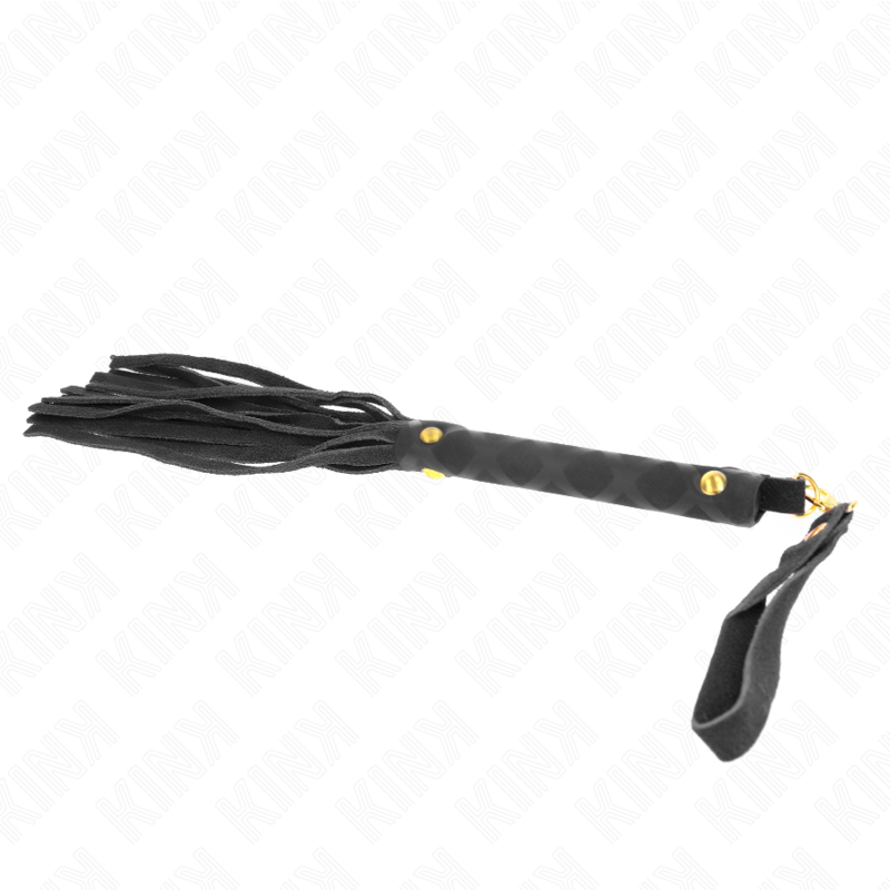 KINK - Mini Martinet BDSM avec Motif Diamant Noir - 30 cm