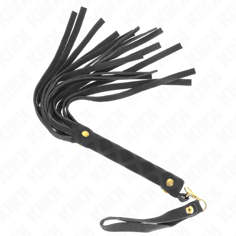 KINK - Mini Martinet BDSM avec Motif Diamant Noir - 30 cm