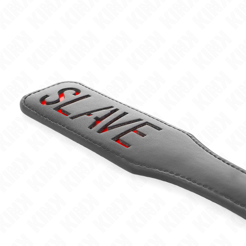 KINK - Tapette BDSM Noir avec Inscription "Slave" - 32 cm