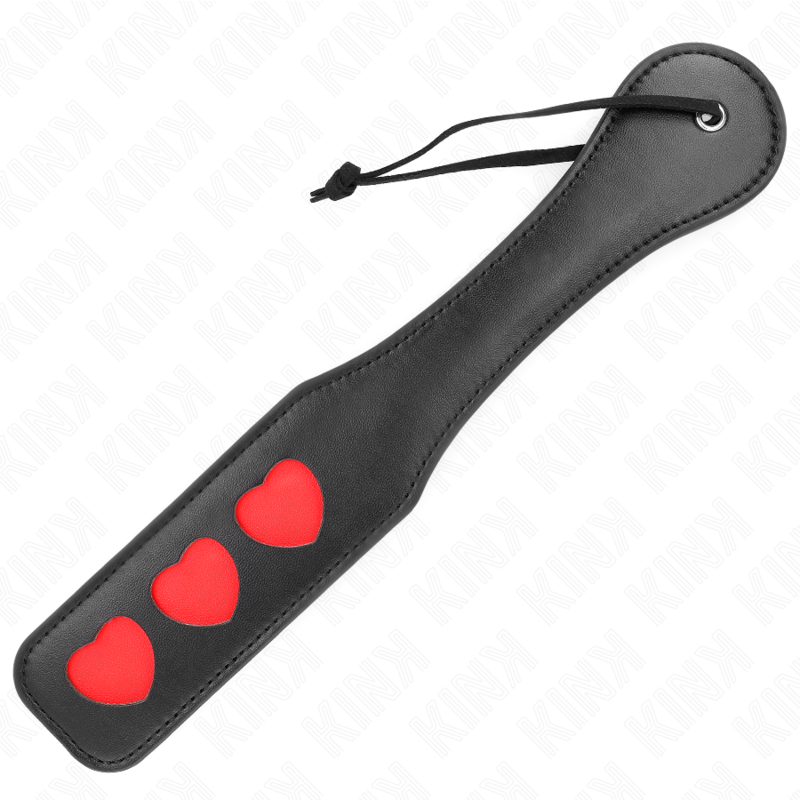 KINK - Tapette BDSM Noir avec cœur rouge - 32 cm