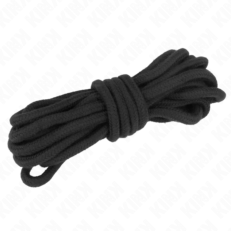Kink - Corde Bondage en coton 10m - Noir