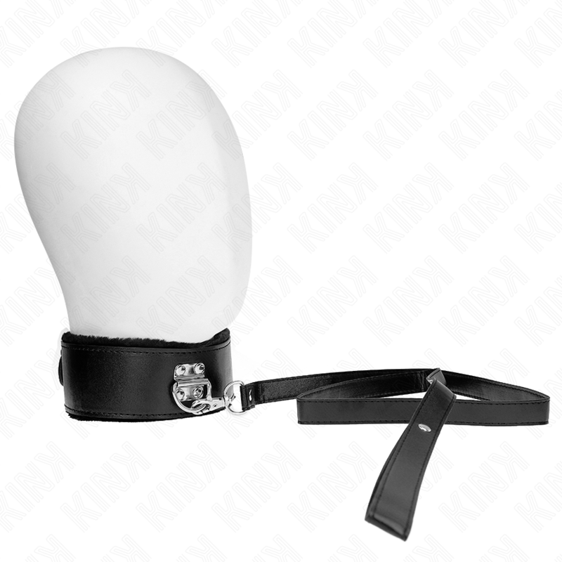 Collier avec Laisse KINK Modèle 4 Noir Clouté Argenté - KINK - KINK COLLAR & GAG