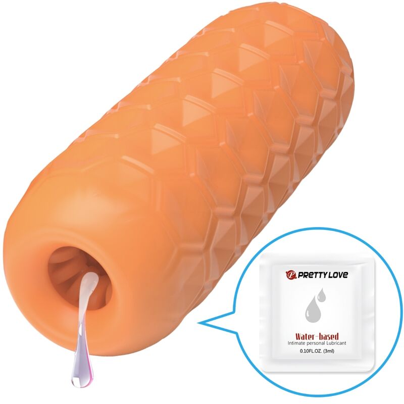 Masturbateur Masculin Pretty Love Double Boules Orange - Pretty Love