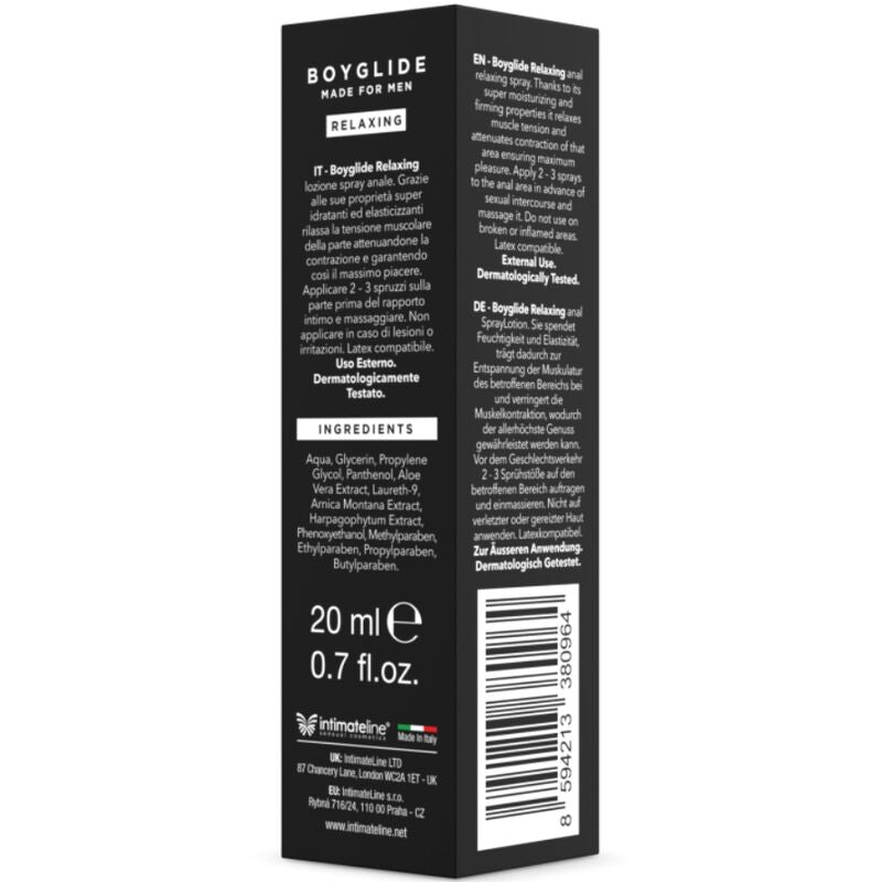 Spray Relaxant Anal Boyglide 20ml - Intimateline - INTIMATELINE BOYGLIDE