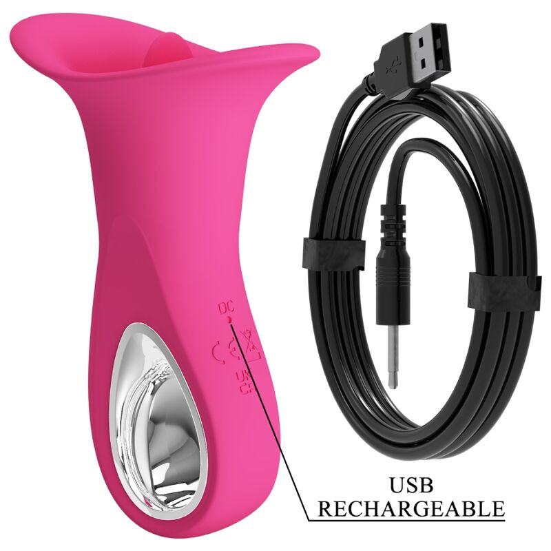 Vibrateur Oral Clyde Langue Vibrante 12 Fonctions Rose - Pretty Love