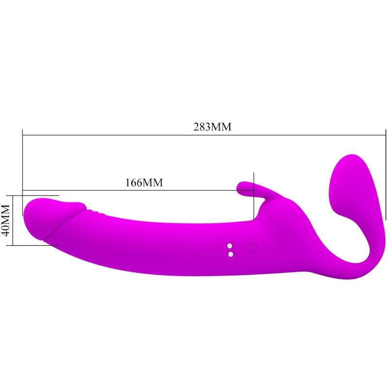 Gode-ceinture Sans Harnais Zanini Violet - Pretty Love