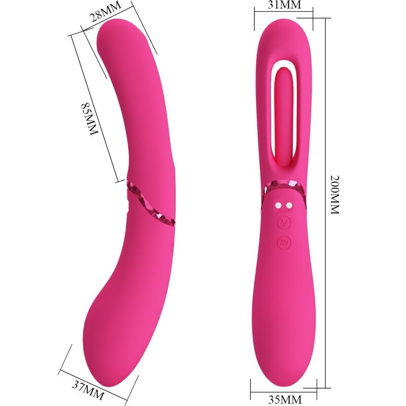 Vibromasseur point G Lexie 7 vibrations rose - Romance - ROMANCE
