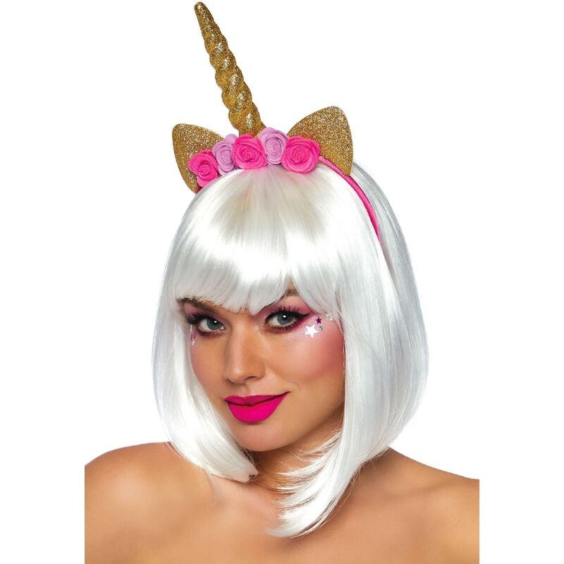 Serre-tête Licorne Fleurs Dorées Fantaisie - Leg Avenue