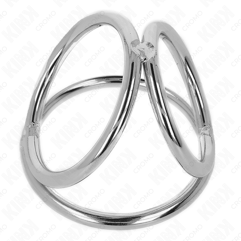 Anneau Pénien Métal Triple Chrome 3,8-5cm Modèle 2 - KINK - KINK RING POWER