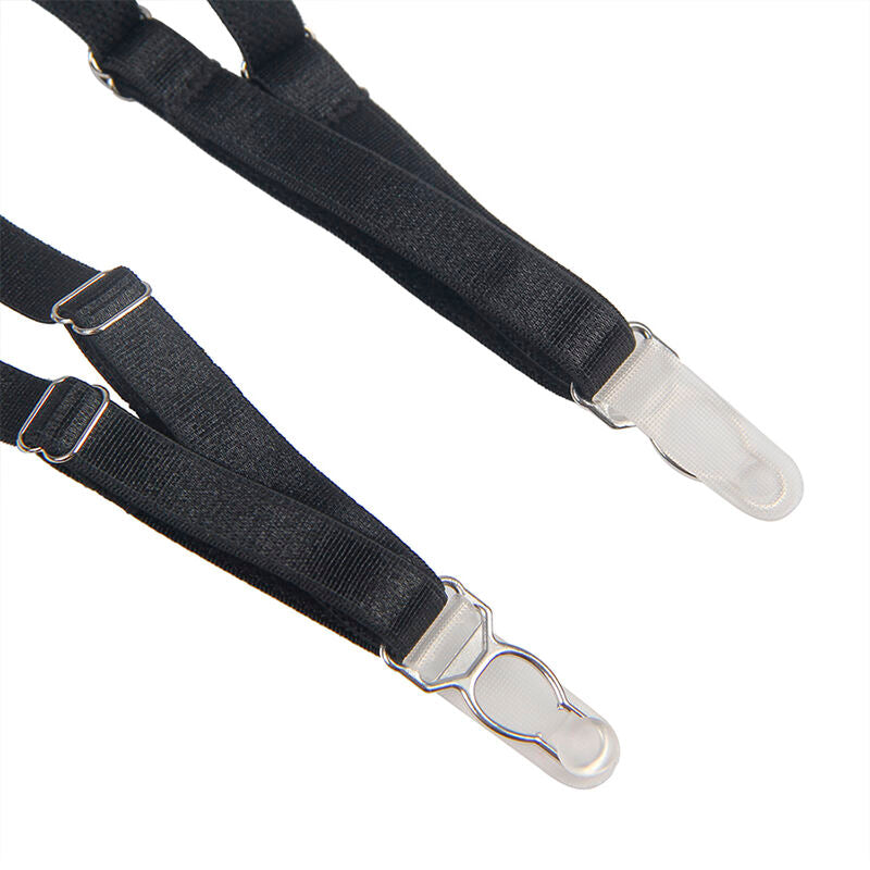 Body mit integriertem Strumpfhalter in Schwarz, Größe L/XL - Subblime
