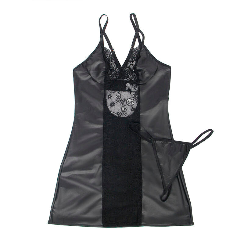 Robe + string en cuir noir taille S/M - Subblime - SUBBLIME DRESSES
