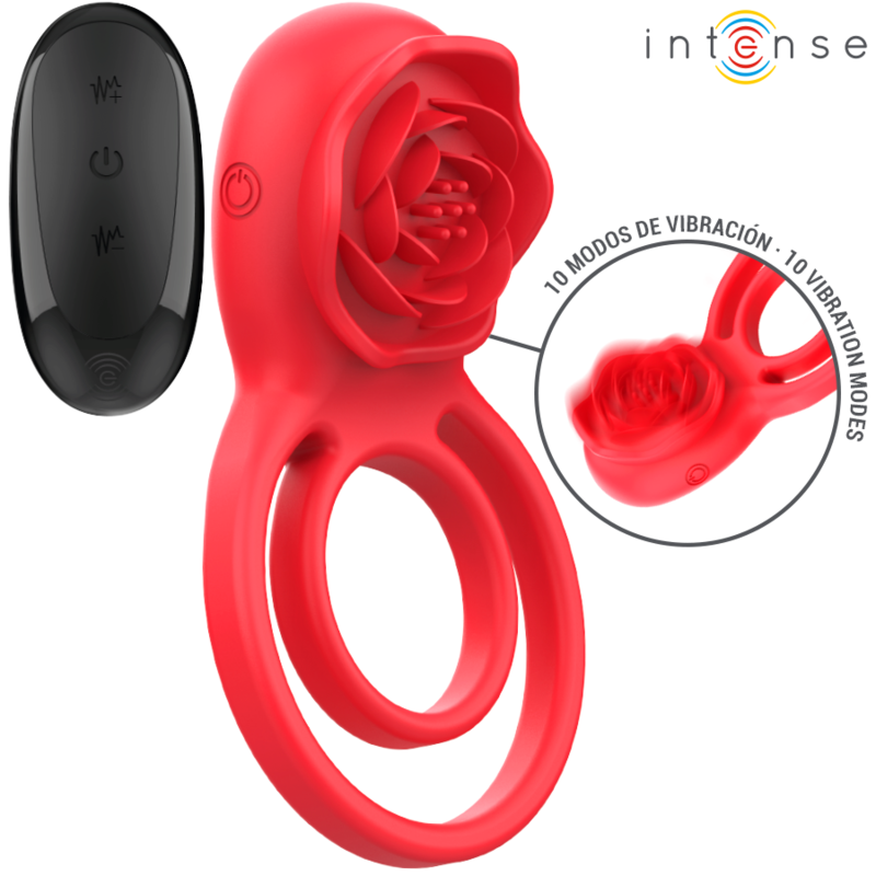 Stimulateur Clitoridien Gail Rose Rouge Télécommandé - Intense