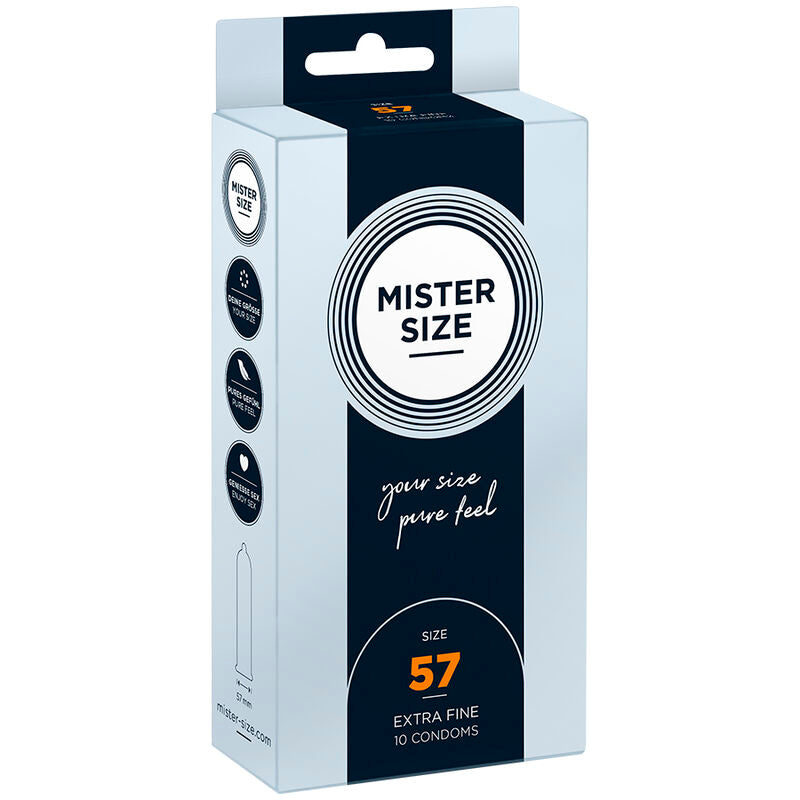 Préservatif taille L 57 mm Mister Size (10 unités) - Mister Size - MISTER SIZE