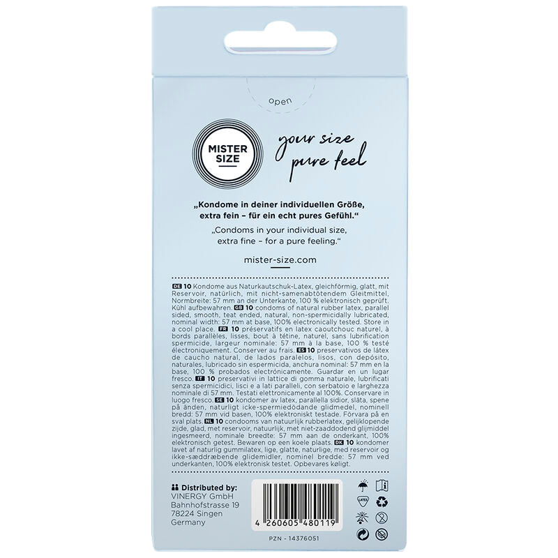 Préservatif taille L 57 mm Mister Size (10 unités) - Mister Size - MISTER SIZE