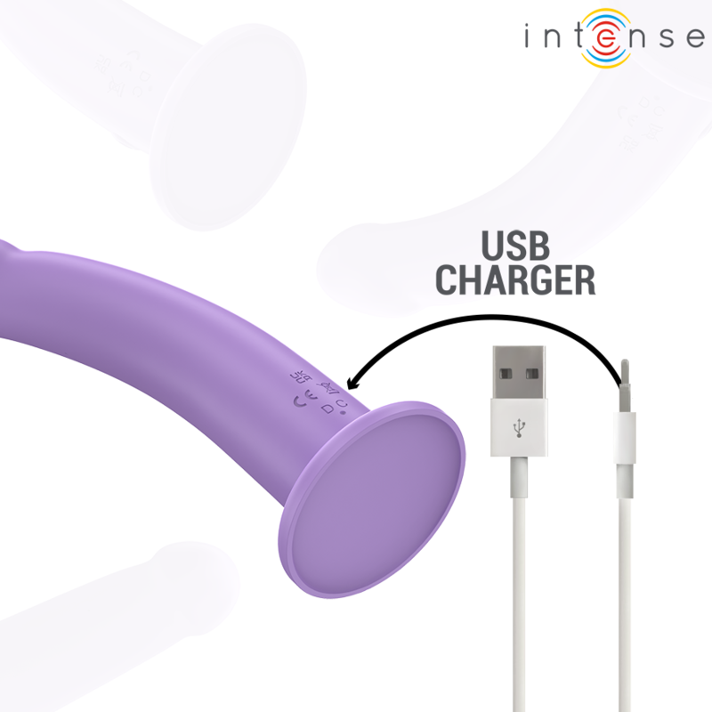 Vibrateur Eddie 17,5cm 10 Vibrations Violet - Intense