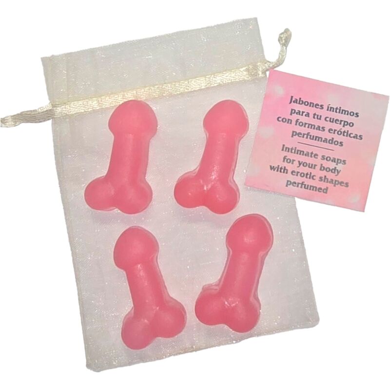 Savons Fantaisie Parfumés Pénis Rose x4 - Diablo Picante
