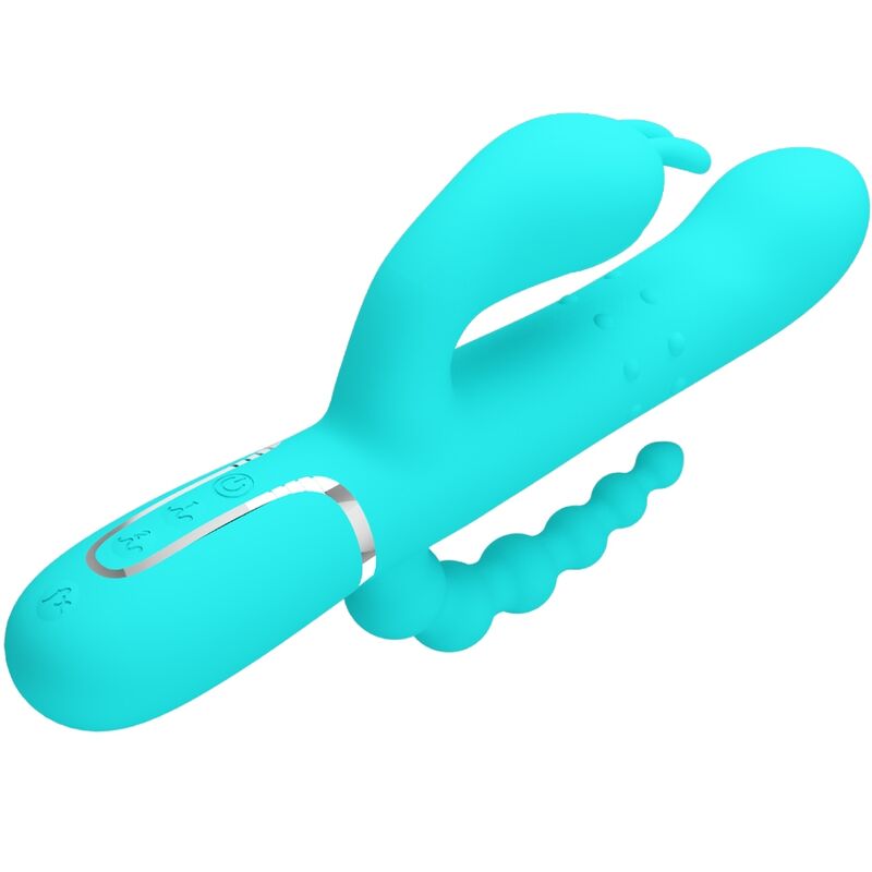 Stimulateur Rabbit Multifonction 4 en 1 Cammy Bleu - Pretty Love