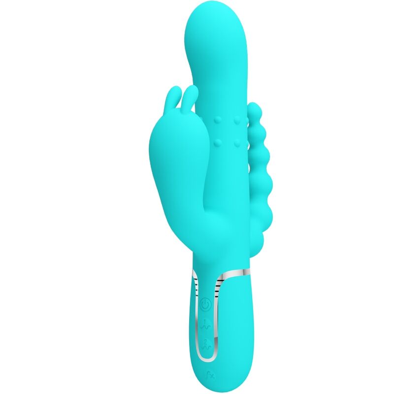 Stimulateur Rabbit Multifonction 4 en 1 Cammy Bleu - Pretty Love