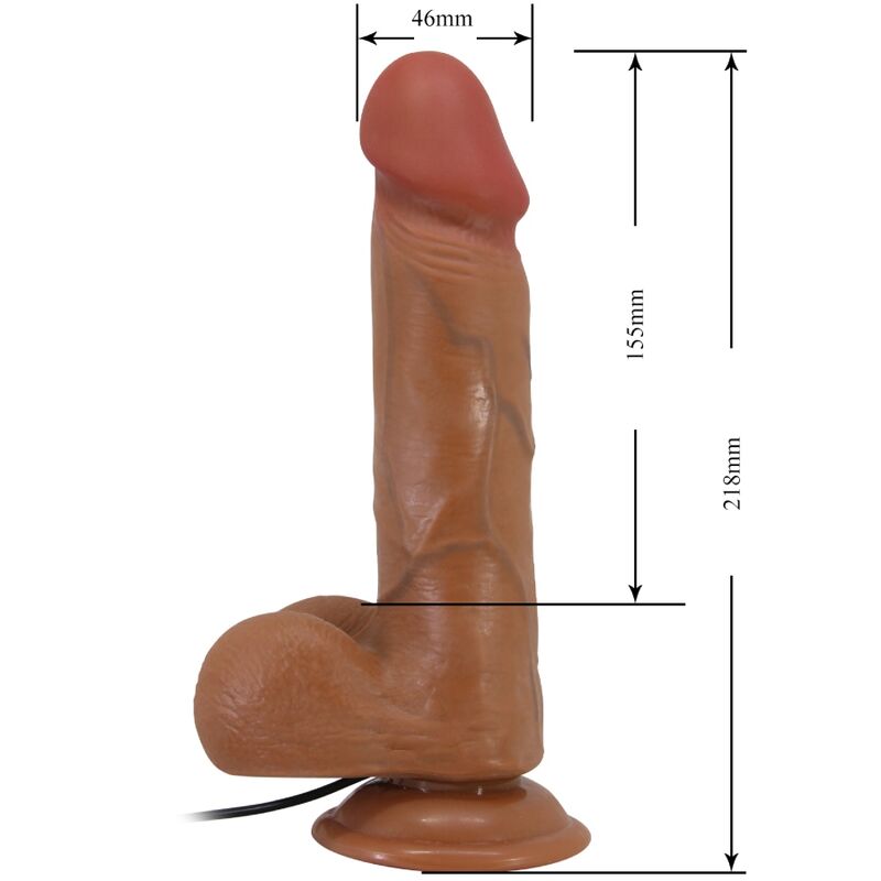 Baile - Gode Réaliste Vibrant XL avec ventouse Chair - 21,8 cm
