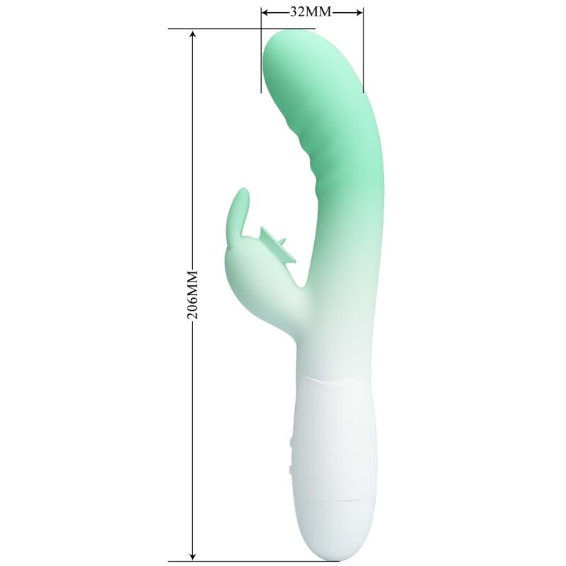 Stimulateur Rabbit Cerberus 30 Modes Vert - Pretty Love