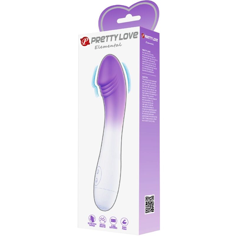 Vibromasseur Elemental Point G 30 Vibrations Violet - Pretty Love