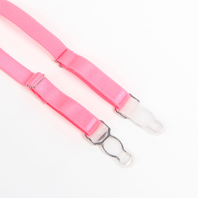 Spitzenwäsche-Set mit Strumpfhaltern rosa/violett L/XL - Subblime