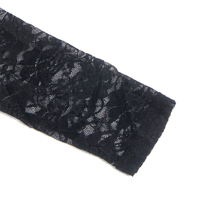 Robe à manches longues dentelle et cuir synthétique noire S/M - Subblime - SUBBLIME DRESSES