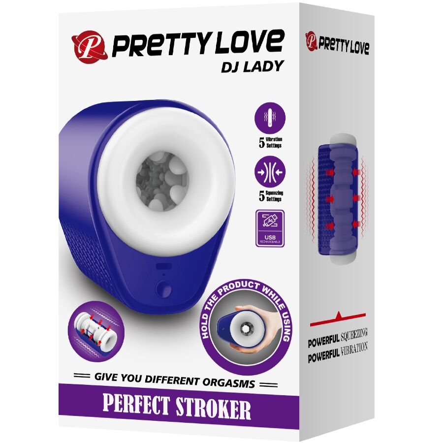Masturbateur Masculin DJ Lady Vibrant 5 Vitesses Violet - Pretty Love