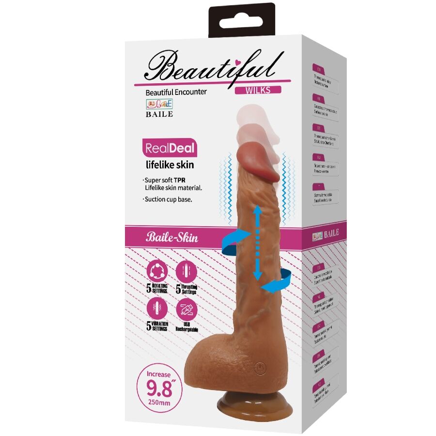 Baile - Pénis Réaliste Vibrant et Rotatif - 25 cm