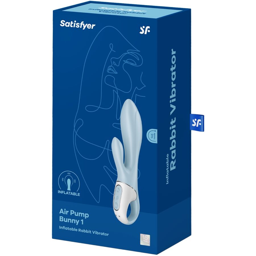 Vibromasseur Rabbit Gonflable Air Pump Bunny 1 Bleu - Satisfyer