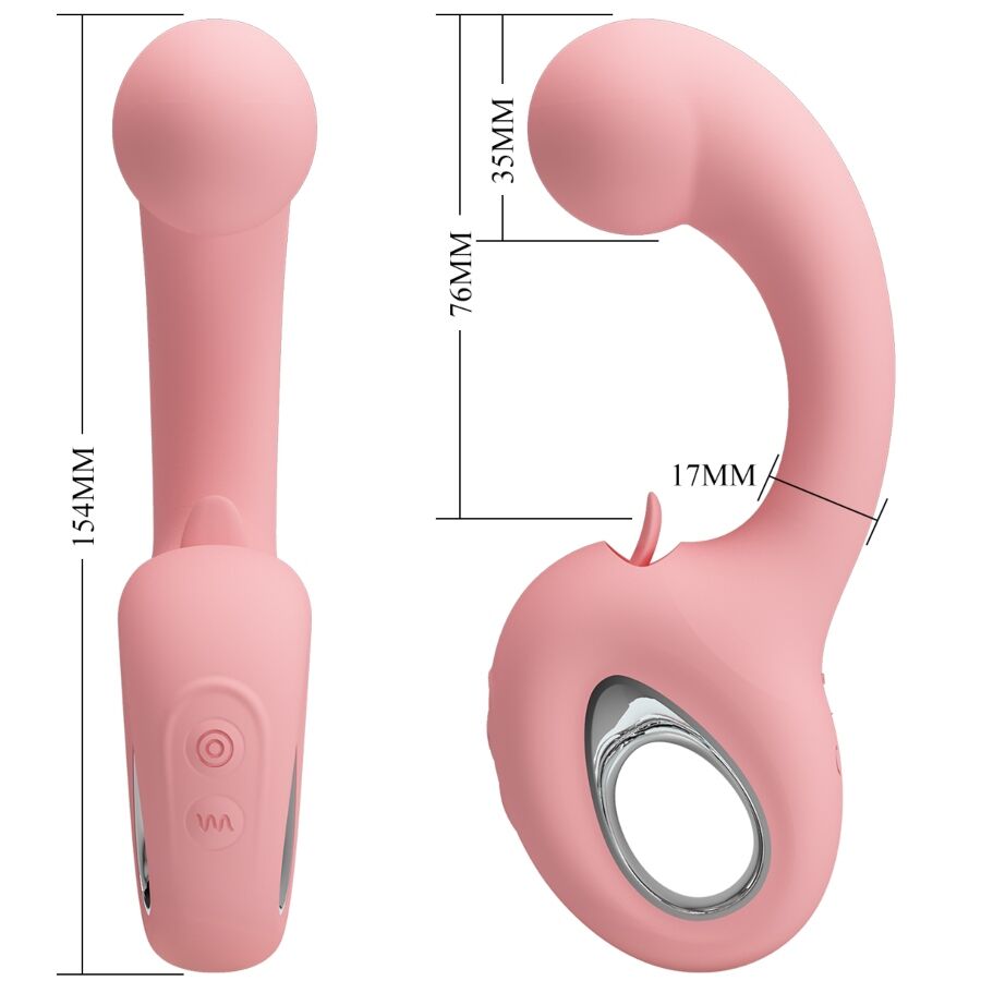 Vibrateur Double Stimulation Erynnyes Rose - Pretty Love