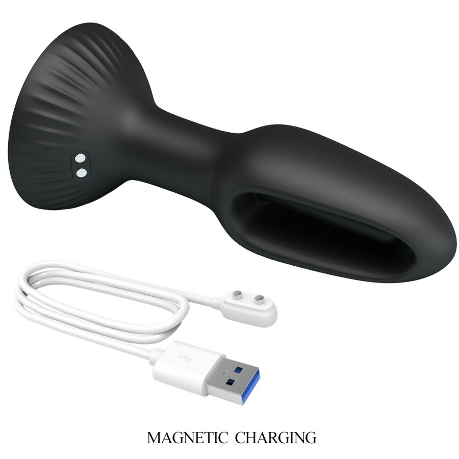 Plug Anal Vibrant Langue Hubert Noir - Pretty Love