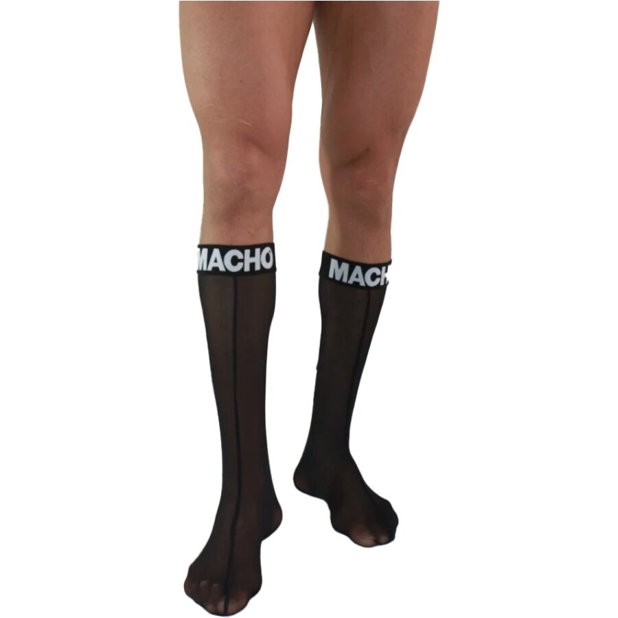 Chaussettes Fétish Semi-Transparentes Noires - Macho - MACHO UNDERWEAR
