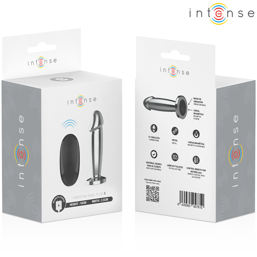 Plug Anal Vibrant Métallique Intense 10 Modes Taille S