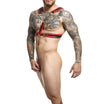 Harnais BDSM Dngeon Rouge avec Chaînes - MaleBasics - MOB