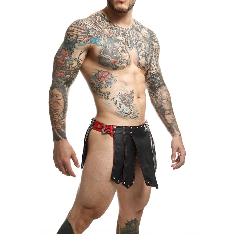 Jupe Cuir Style Guerrier Romain Romanda Noire - MOB - MOB