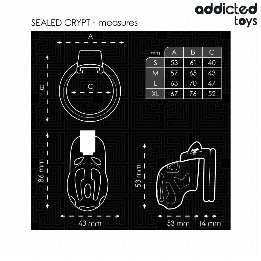 Cage de Chasteté Locked avec Serrure 8cm - Addicted Toys