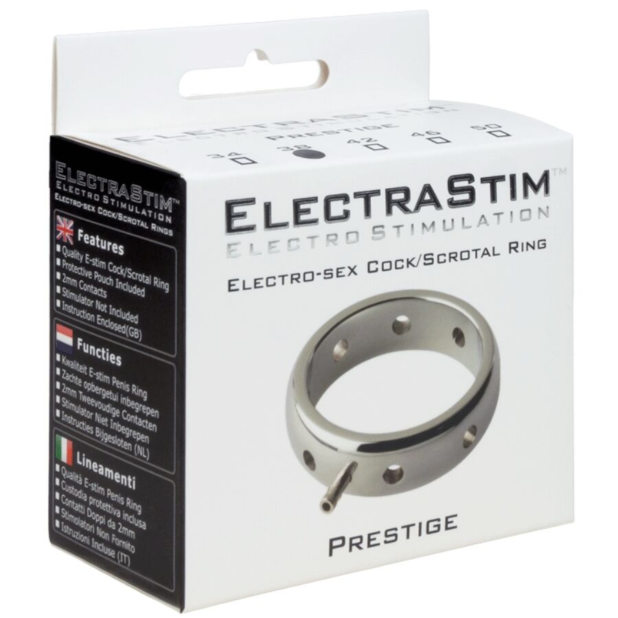 Anneau Pénien Électrostimulation Prestige Métal 42mm - ElectraStim