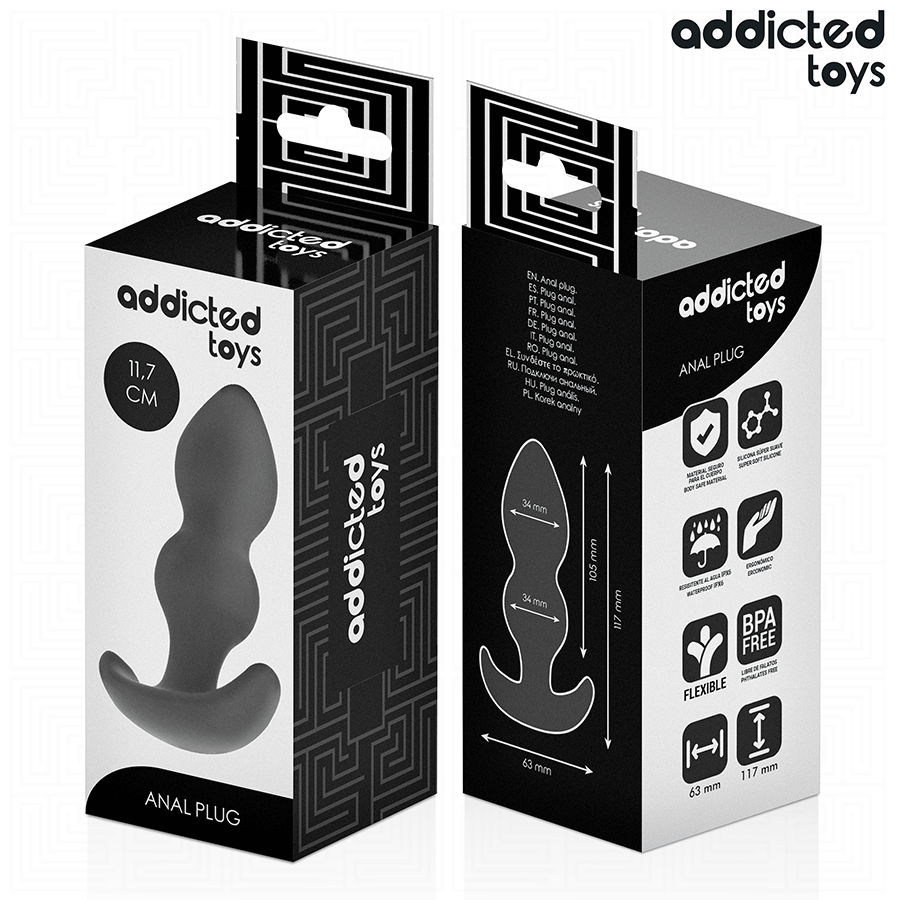 Plug Anal Boules Progressives Taille L 11,7cm - Addicted Toys