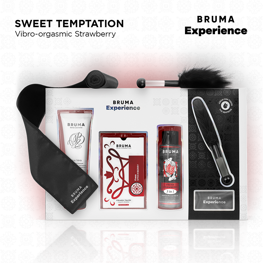 Kit de Massage Xperience Tentation Vibro Fraise - Bruma