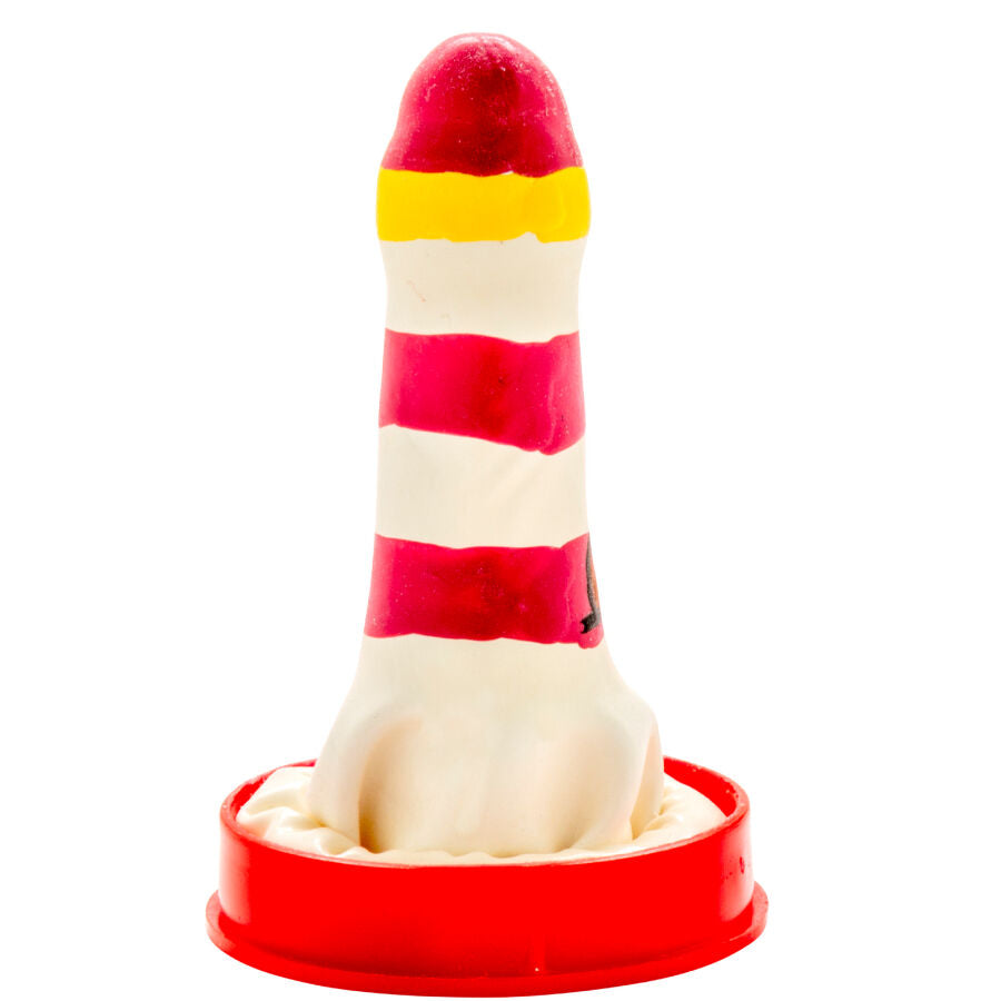 Préservatif Fantaisie Peint à la Main Phare - Condomerie - CONDOMERIE