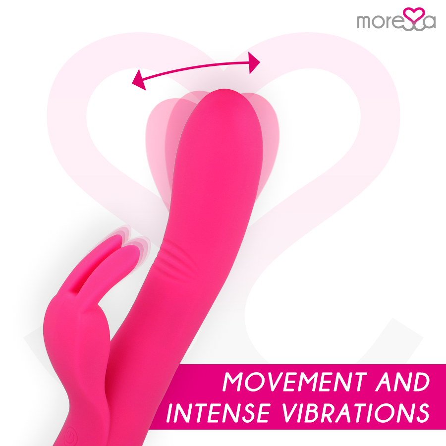 Vibromasseur rabbit rechargeable Ethan en silicone - Moressa - MORESSA