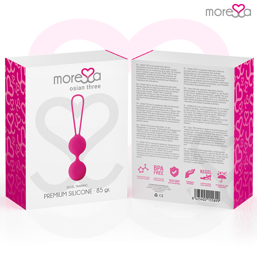 Moressa – Balle de Kegel 85 g pour le renforcement du périnée - Rose