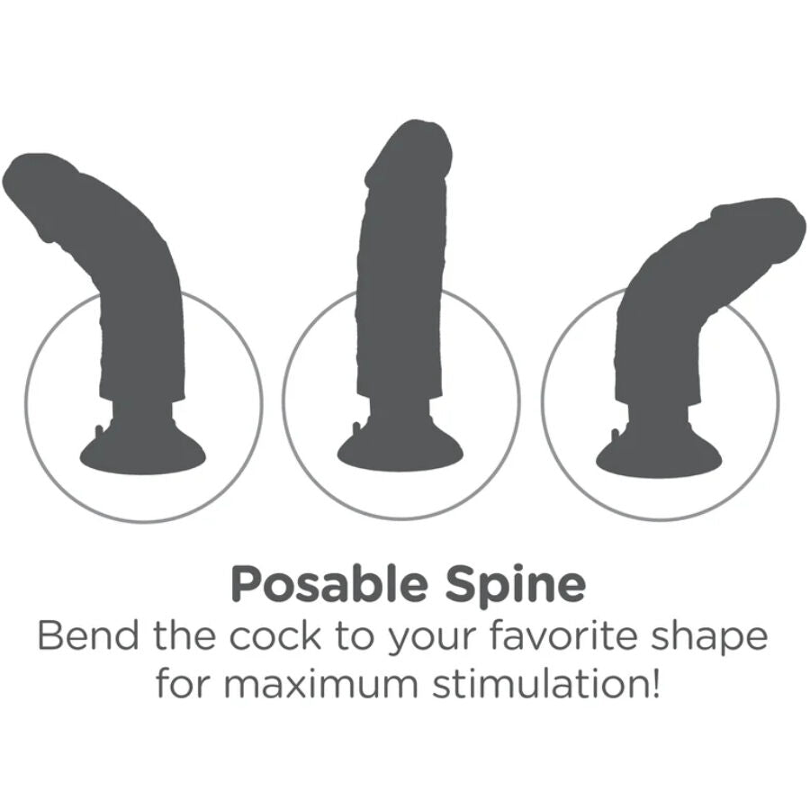 Gode Vibrant King Cock Marron 20,32 cm - Pipedream