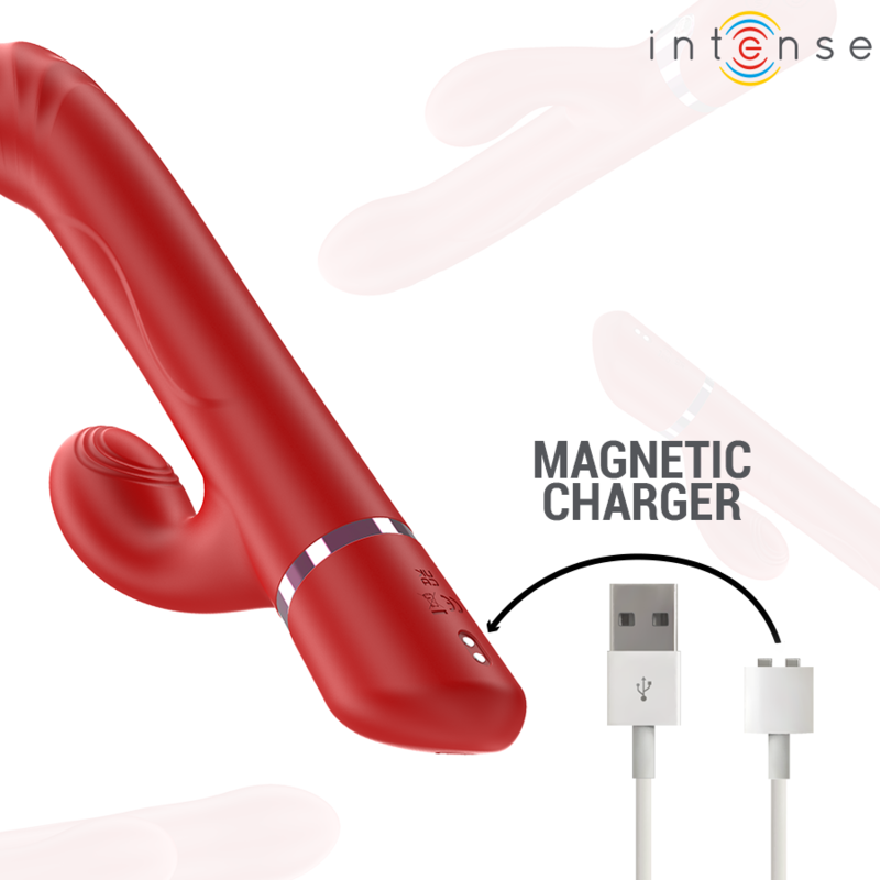 Vibrateur LELE Multifonction Rotatif Oscillant Rouge - Intense