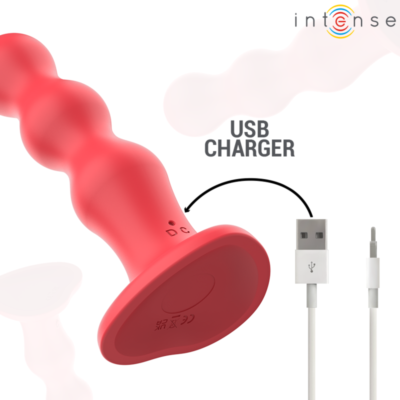 Vibrateur Cody Rouge avec Télécommande et Ventouse - Intense