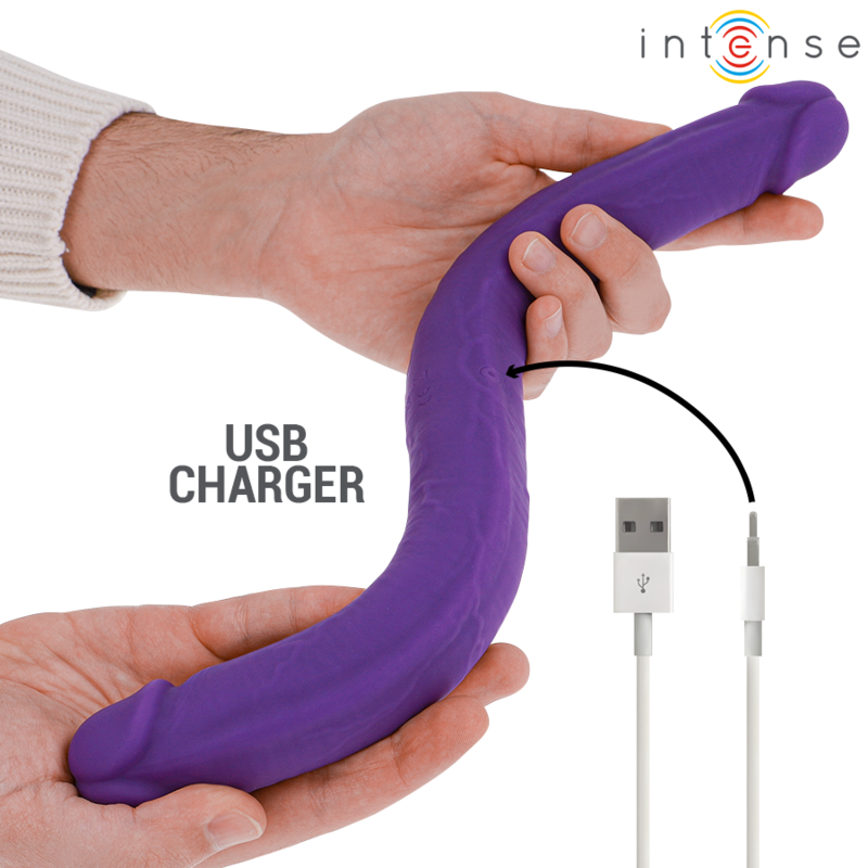 Gode Double Vibrant Gunter 40cm Violet - Intense