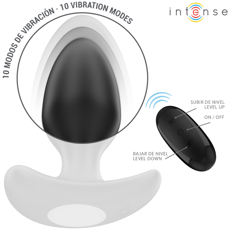 Plug Anal Vibrant Joey 10 Modes Noir Télécommande - Intense