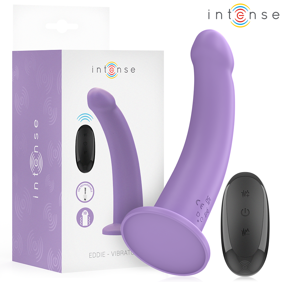 Vibrateur Eddie Violet 17,5cm Télécommandé - Intense
